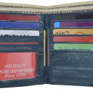 EEL SKIN Waterproof Leather Wallet GRAY Bifold  Bi-Fold ID Window Grey EW711