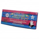 Loom Kit Deluxe Combo 50 S Clips & 1200 Colored Bands Rainbow Tie Dye Charm Toy