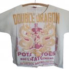 Flour Sack Double Dragon Feed Sack Top T Shirt Vintage Look Cotton One Size Flour Sack Double Dragon Feed Sack Top T Shirt Vintage Look Cotton One Size