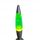 Vintage Lava Lamp Large 16"  Motion Peace Light Yellow Blue Volcano Silver Base
