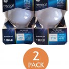 2 Pack GE Reveal 40W G25 Light Bulbs Frosted Two 2 Bulb Value Pack 250 Lumens 2 Pack GE Reveal 40W G25 Light Bulbs Frosted Two 2 Bulb Value Pack 250 Lumens