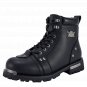 Dream Apparel Men's Motorcycle Biker Boots Waterproof Faux Leather Side Zipper