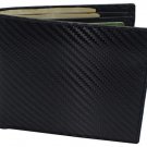 RFID Blocking Carbon Fiber Leather Bifold Wallet with Flap Up ID Window Mens RFID Blocking Carbon Fiber Leather Bifold Wallet with Flap Up ID Window Mens