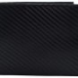 RFID Blocking Carbon Fiber Leather Bifold Wallet with Flap Up ID Window Mens