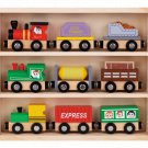 Wooden Train Set 9 Piece Educational Wooden Puzzle For Interactive Learning Kids