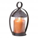 Canopy Jar Candle Holder Handcrafted Country Smokey Black Metal Finish 11 x 7 In Canopy Jar Candle Holder Handcrafted Country Smokey Black Metal Finish 11 x 7 In