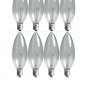 8 GE 60w Decorative B Type Multi Use Candelabra Base 540 Lumen Crystal Clear 8PK