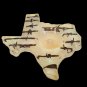 Vintage Texas State Shaped Bobbed Barbed Wire Ashtray Drink Holder Lucite Resin