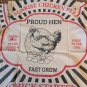 Flour Sack Proud Hen Feed Sack Top T Shirt Vintage Look Cotton One Size Tee