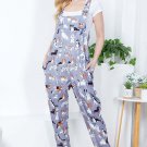 Gray Dog Print Overall Jumpsuit Bib Colorful Comfy Casual Pet Puppy S-XL Gray Dog Print Overall Jumpsuit Bib Colorful Comfy Casual Pet Puppy S-XL