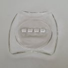 Vintage Ashtray Glass Cigarette Ash Tray Midcentury Concave Clear Table Top VTG Vintage Ashtray Glass Cigarette Ash Tray Midcentury Concave Clear Table Top VTG