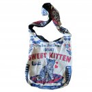 Sweet Kitten Flour Sack Purse Bag Cotton Tote Vintage Look Feed Sack Cross Body Sweet Kitten Flour Sack Purse Bag Cotton Tote Vintage Look Feed Sack Cross Body