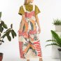 Flour Sack Aloha Overalls W/ Straps Hippie Cottage Core Boho Size Large Garden