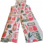 Flour Sack Tomato Overalls W/ Straps Hippie Cottage Core Boho Size Extra Large