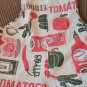 Flour Sack Tomato Overalls W/ Straps Hippie Cottage Core Boho Size Extra Large