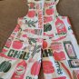 Flour Sack Tomato Overalls W/ Straps Hippie Cottage Core Boho Size Extra Large