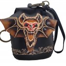 Handmade Leather Bat Coin Purse Wristlet Keychain Gothic Mini Pouch Halloween Handmade Leather Bat Coin Purse Wristlet Keychain Gothic Mini Pouch Halloween
