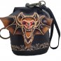 Handmade Leather Bat Coin Purse Wristlet Keychain Gothic Mini Pouch Halloween