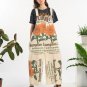 Flour Sack SUNFLOWER Overalls W/ Straps Hippie Cottage Core Boho Size X-Large