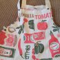 Flour Sack Tomato Overalls W/ Straps Hippie Cottage Core Boho Size Large New