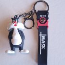 Looney Tunes Sylvester the Cat Keychain Keyring Key Fob with MASK Lanyard 3-D Looney Tunes Sylvester the Cat Keychain Keyring Key Fob with MASK Lanyard 3-D