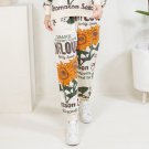 Sunflower Cotton Pants Sweat Pants Floral Yoga Sweatpants Loose Workout Joggers