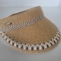 Toast Outdoor Sun Protection Visor Hat Toyo Brim With White Trim Karen Keith