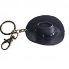 Cowboy Hat Leather Keychain Black Handmade Ring Western Fob Key Ring Cowgirl Cowboy Hat Leather Keychain Black Handmade Ring Western Fob Key Ring Cowgirl