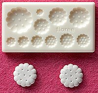 Miniature Round Cookies - Sweet Deco - Floree Clay Mold