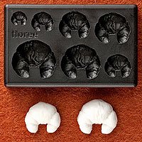 Clay Mold - Fake Miniature Croissant (A) - Sweet Deco - Non Edible Food Art - Reusable
