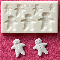Clay Mold - Miniature Clay Ginger Man - Sweet Deco - Reusable