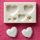 Clay Mold - Fake Miniature Heart Macaron - Sweet Deco - Reusable