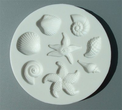 FOOD GRADE MOLD - Shells & Starfish Design - Cake Decorating Mold - The Art of Cake Dressing (35)