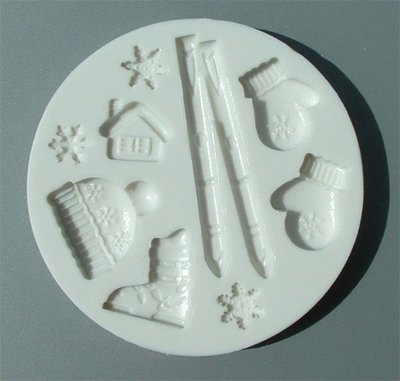 FOOD GRADE MOLD - Ski Sport Theme Design - Cake Decorating Mold - The Art of Cake Dressing (42)