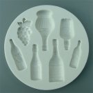 FOOD GRADE MOLD - Assorted Bottles Design - Cake Decorating Mold - The Art of Cake Dressing (49)