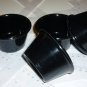 Four Ramekins - Black - Break-resistant Melamine - Dishwater Safe