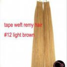 18" Remy Tape in 20 pcs 50g #12 Light Golden Brown