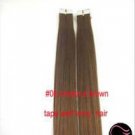18" Remy Tape in 40 pcs 100g #8 Chestnut Brown