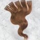 40 Piece Body Wavy Remy Tape Hair #6 Ash Brown