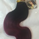 1b Burgundy 14" Ombre Two-toned 100g Remy Body Wavy 3.5 Oz Human Hair Weft