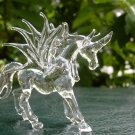 hand blown glass crystal unicorn figurines thailand handmade home decore (U1)