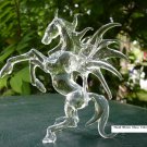 hand blown glass crystal unicorn figurines thailand handmade home decore (U2)