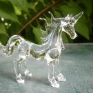 hand blown glass crystal unicorn figurines thailand handmade home decorate   (U4)
