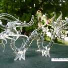 hand blown glass crystal dragon figurines thailand handmade home decorate