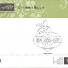 CHRISTMAS BAUBLE - STAMPIN' UP! - Retired - NEW - WOOD BLOCK 133824