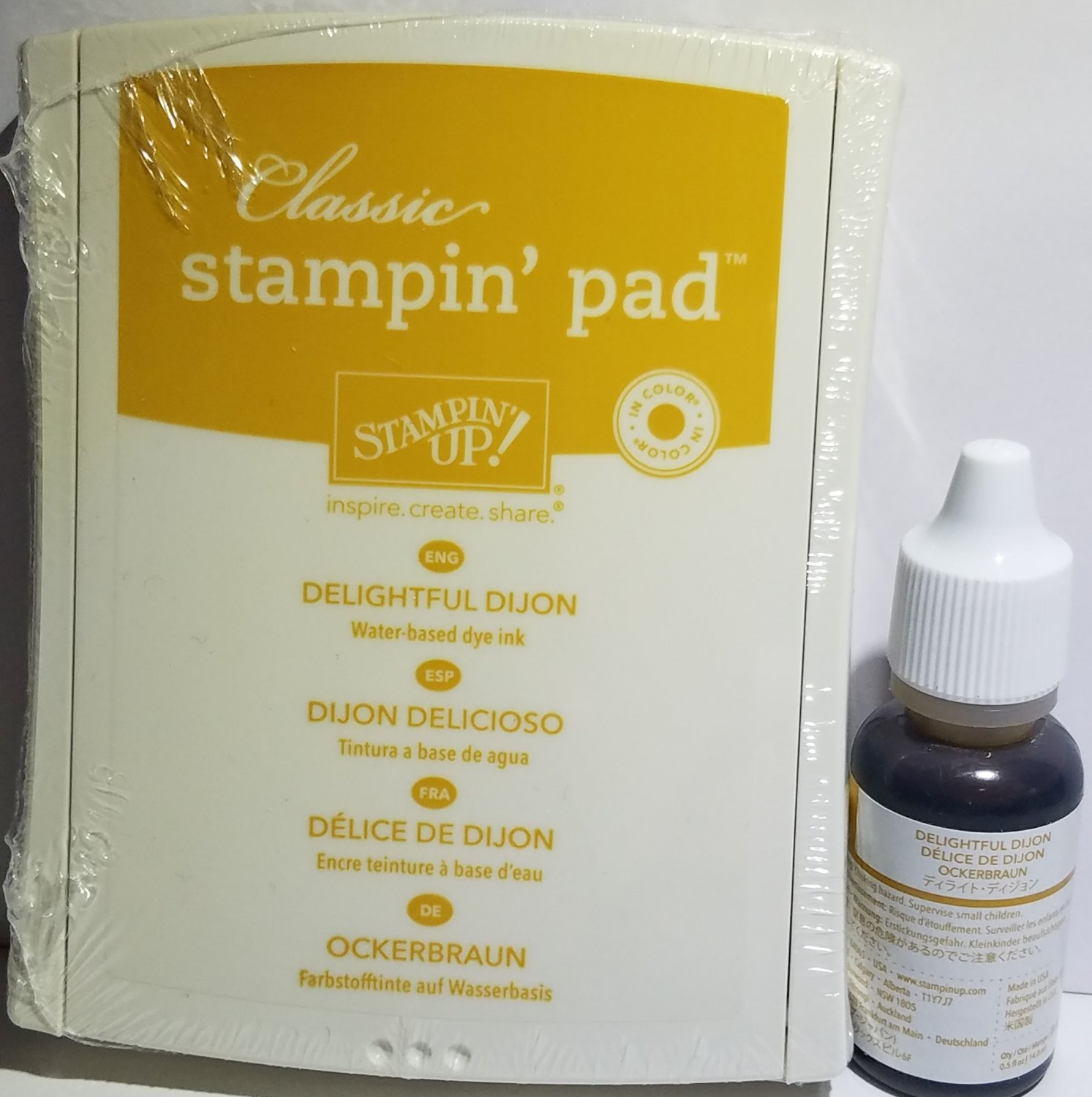 DELIGHTFUL DIJON CLASSIC STAMPIN' UP! PAD AND INK REFILL RETIRED