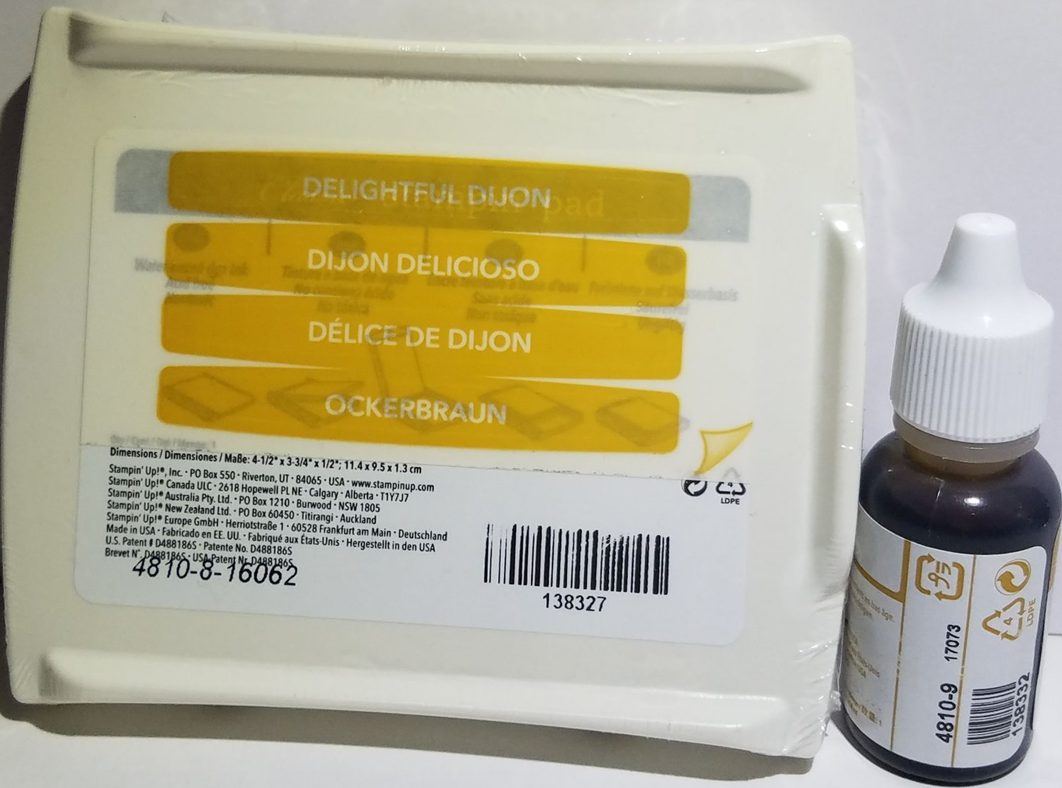 DELIGHTFUL DIJON CLASSIC STAMPIN' UP! PAD AND INK REFILL RETIRED