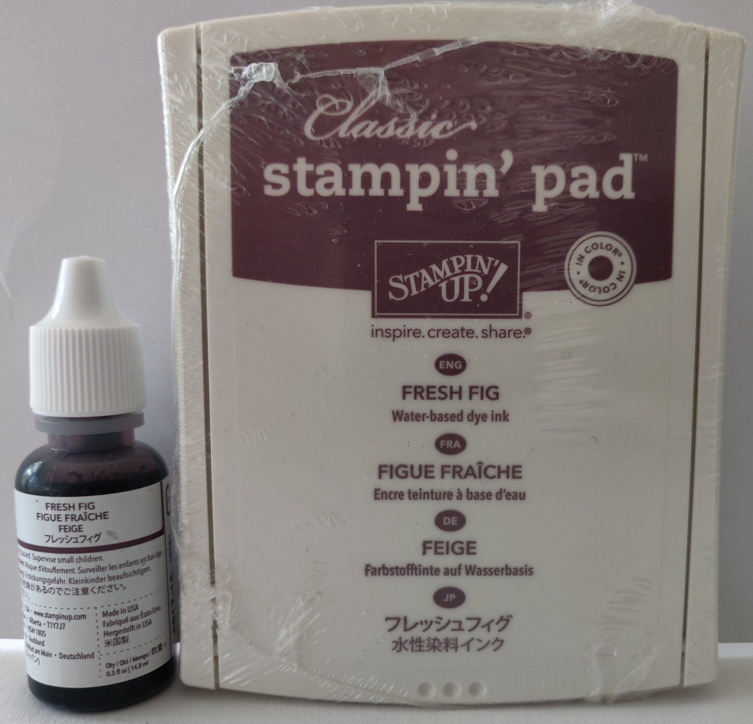 FRESH FIG CLASSIC STAMPIN' UP! PAD AND INK REFILL RETIRED COLOR NEW