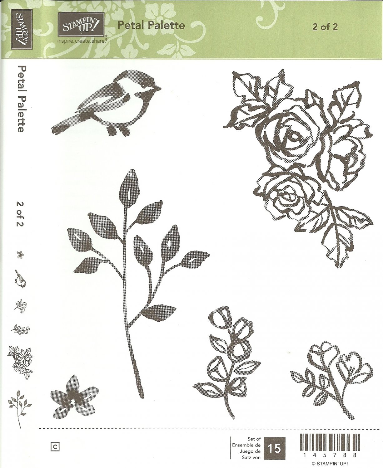 Stampin' Up! PETAL PALETTE 1 & 2 and PETALS & MORE THINLITS Dies NEW