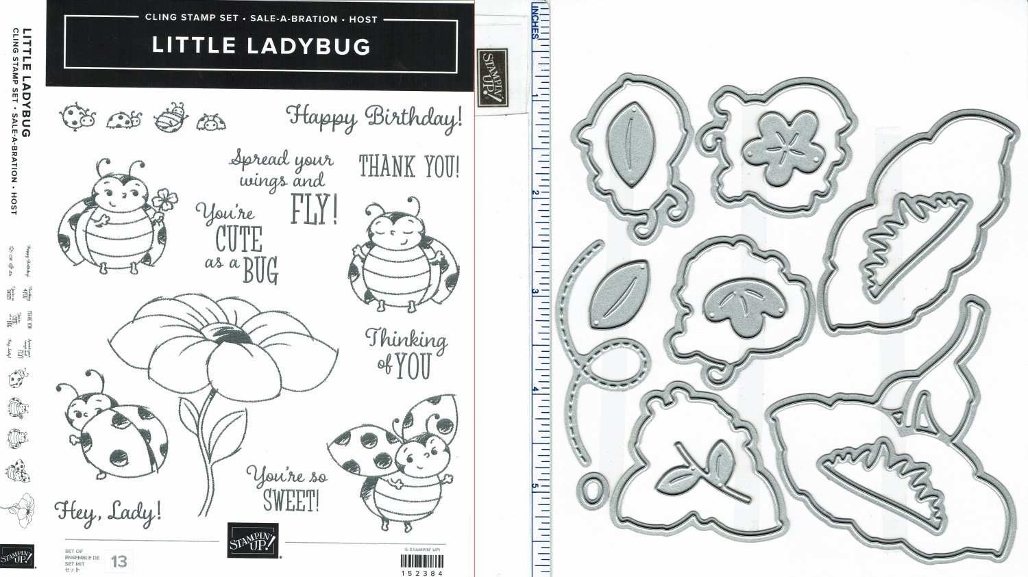 Stampin' Up! LITTLE LADYBUG & LADYBUGS DIES - NEW - Bundle